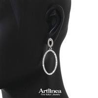 Earrings Artlinea Woman in Silver Zircone ZOR1245-LB - ZOR1245-LB